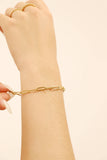 Stainless Steel Paperclip Chain Bracelet: Stainless / 7" Silver Color