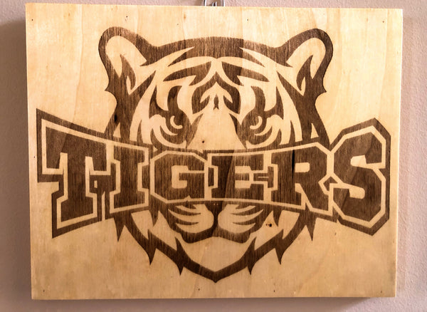 Clemson Tiger Wood Sign