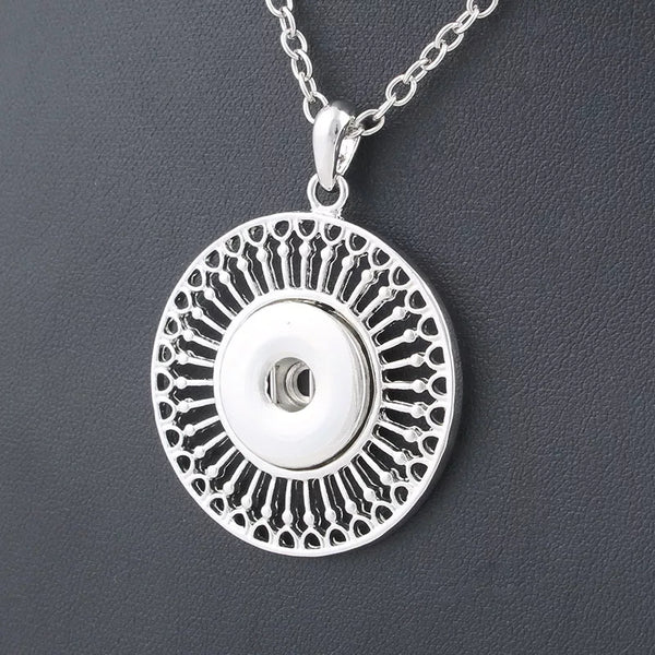 Boho Round Necklace with 20 inch nickel free chain 18mm