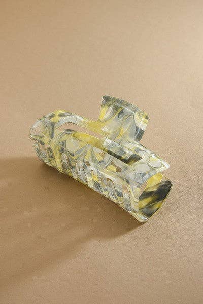 ALL ABOUT TORTOISE MARBLE HAIR CLAW CLIPS | 40H520: PEACH