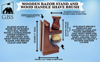 G.B.S Complete Men’s Wood Shaving Set - Straight Razor 6/8"