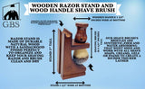 G.B.S Complete Men’s Wood Shaving Set - Straight Razor 6/8"