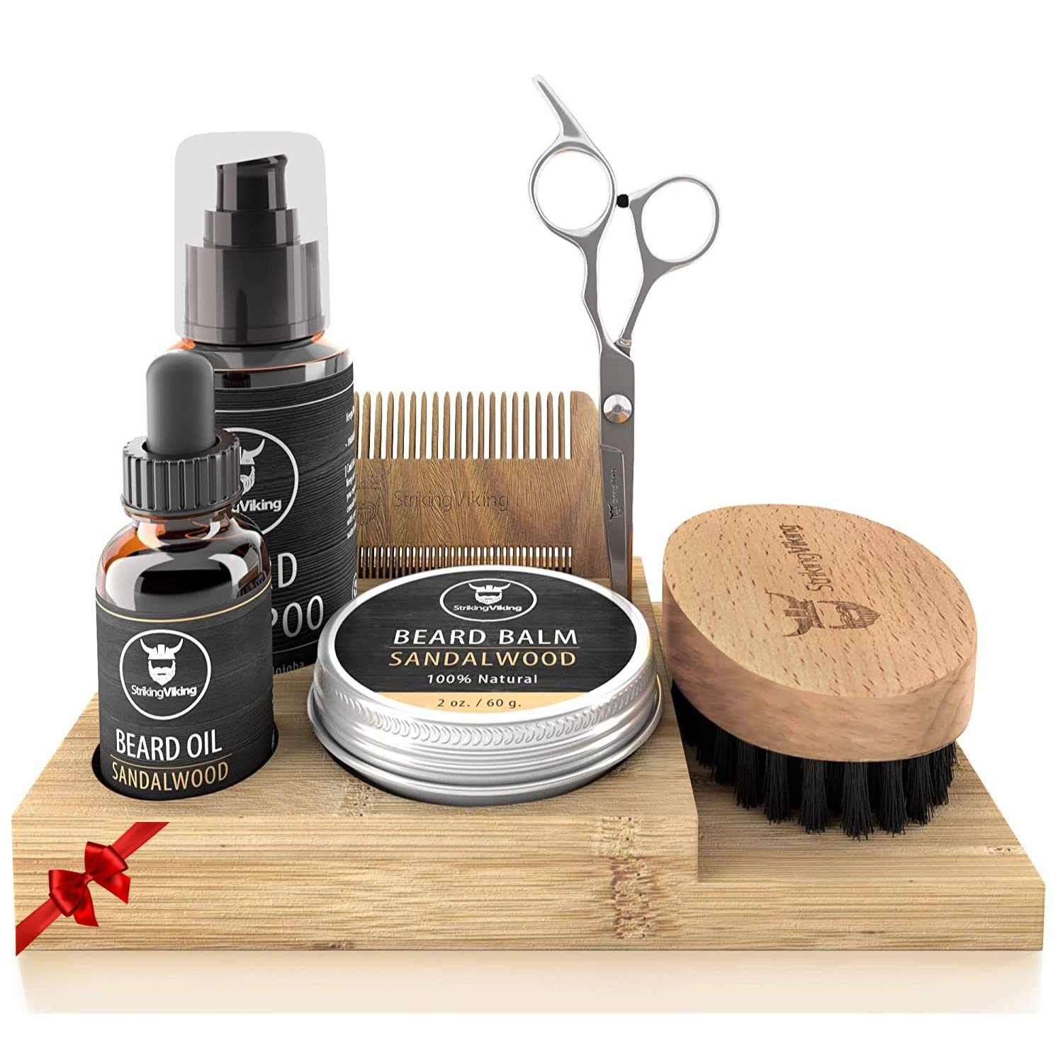 Beard Grooming Kit with Caddy Complete Care Set for Men Gift