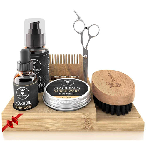 Beard Grooming Kit with Caddy Complete Care Set for Men Gift