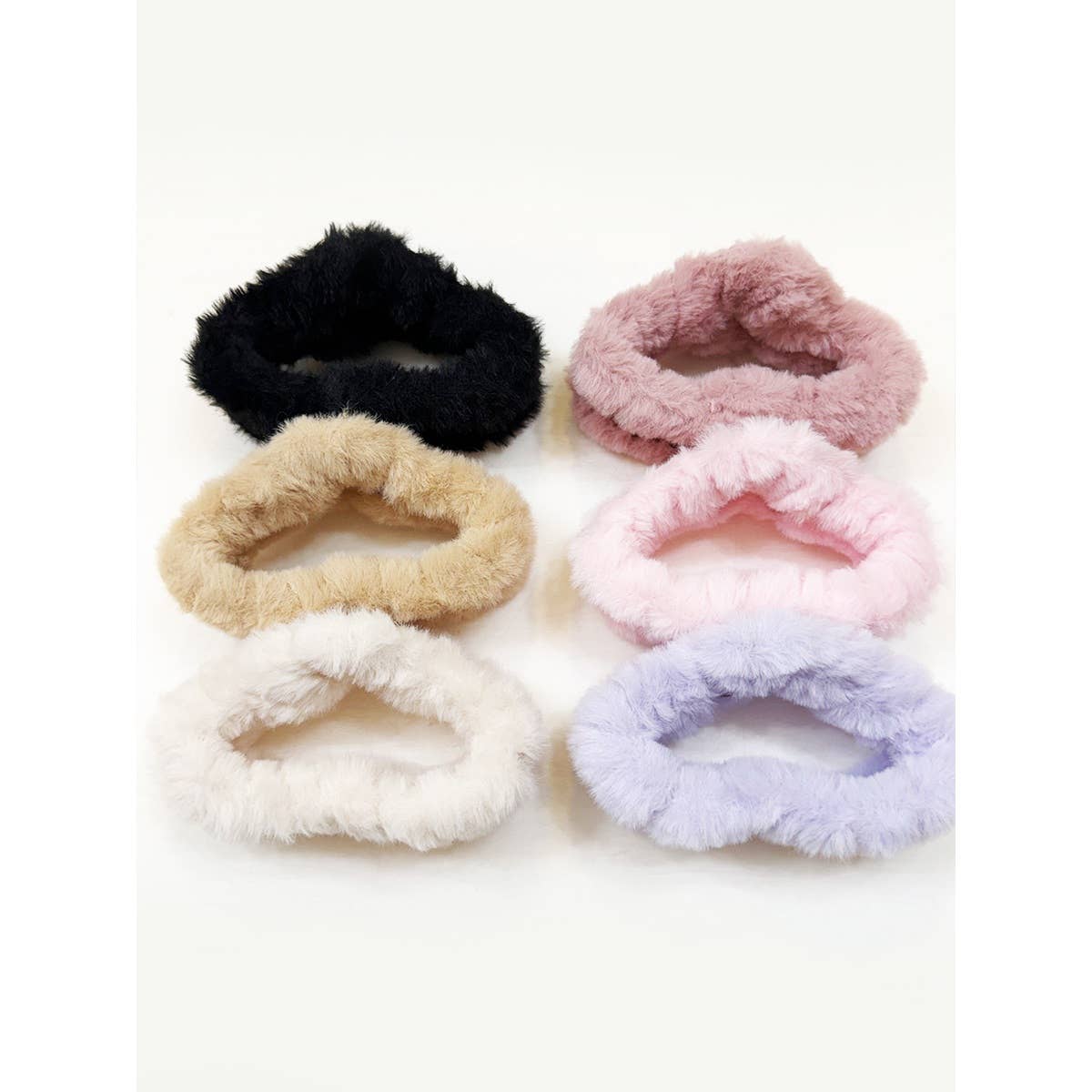 Jumbo Cozy Faux Fur Plush Hair Jaw Clip: MIX COLOR / ONE(12)