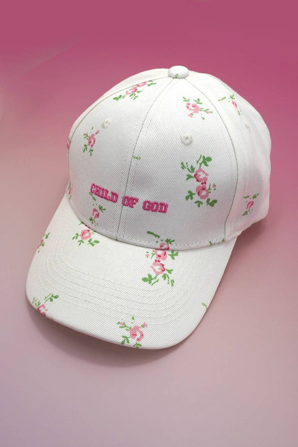 FLORAL CHILD OF GOD CASUAL BASEBALL CAP | 40HW742: Pink