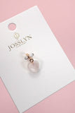 CHARM-PORCELAIN BOW CHERRY WITH SPRING RING CLASP | 80CM1101: HEART ROSE QUARTZ