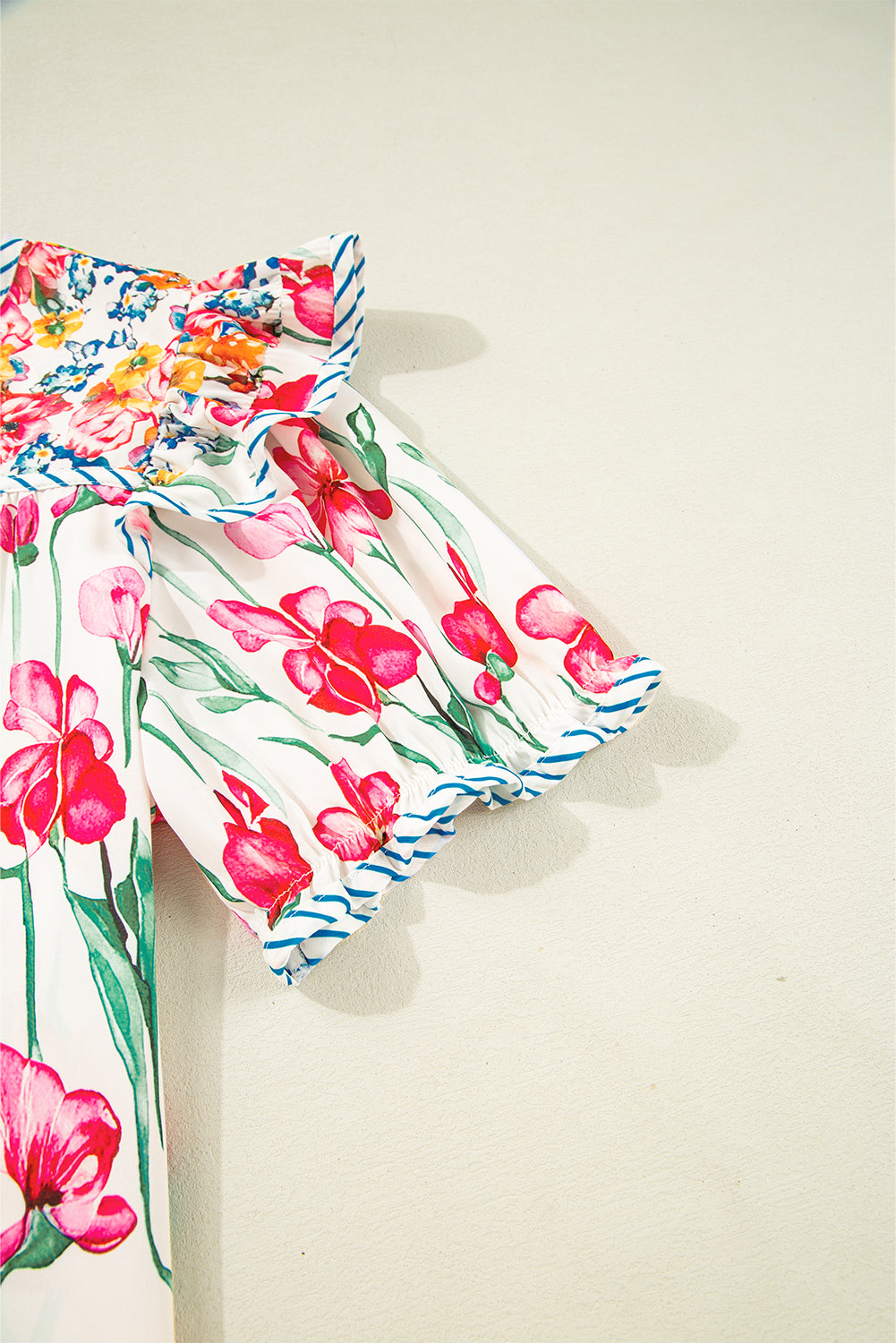 Pink Plus Size Floral Blouse