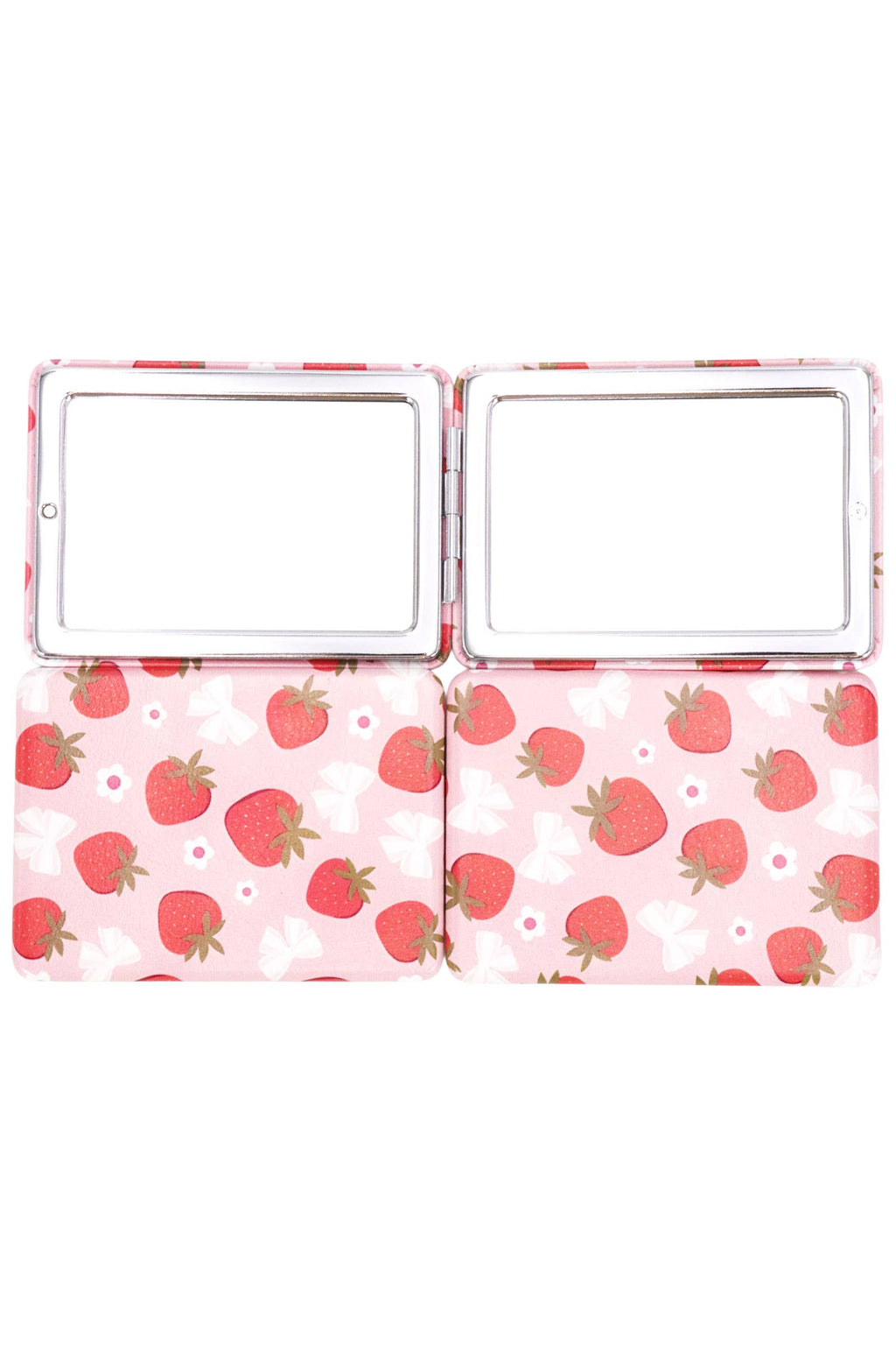 Strawberry All Over Matte Compact Mirror: ASSORTED / ONE SIZE