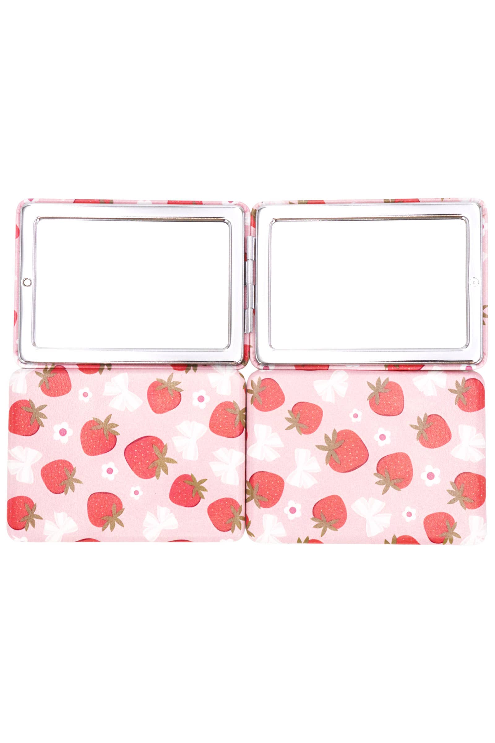 Strawberry All Over Matte Compact Mirror: ASSORTED / ONE SIZE