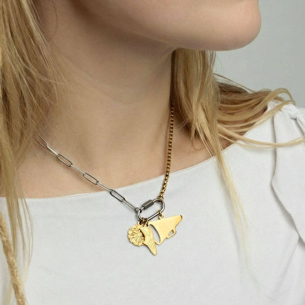 18K Gold PVD Stainless Steel Megaphone Charm: Gold
