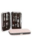 Basket Weave Vegan Leather 7 Pcs Nailcare Kit: ASSORTED / ONE SIZE