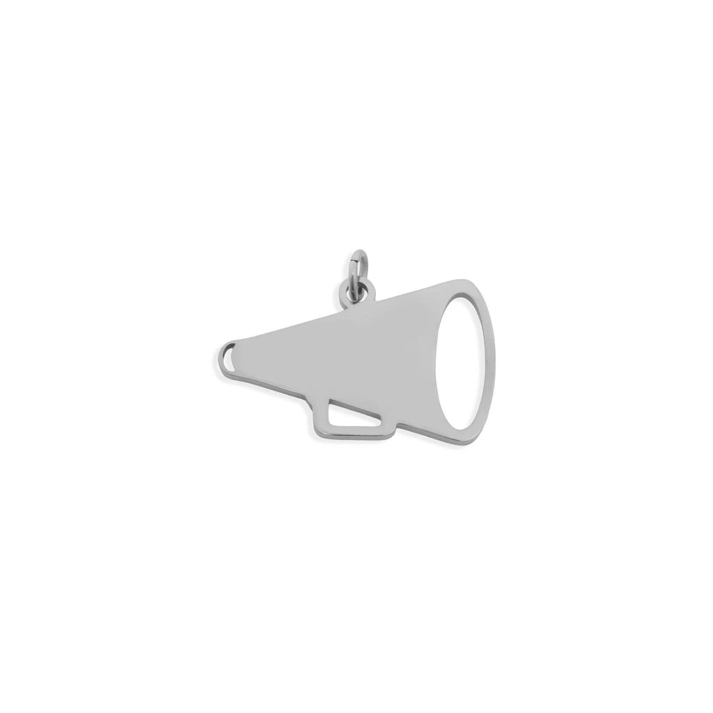 18K Gold PVD Stainless Steel Megaphone Charm: Gold