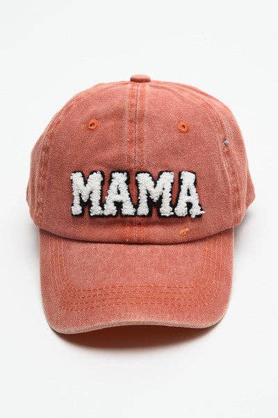 WASHED SHERPA MAMA BASEBALL CAP 40HW701: WASHED TERRCOTTA