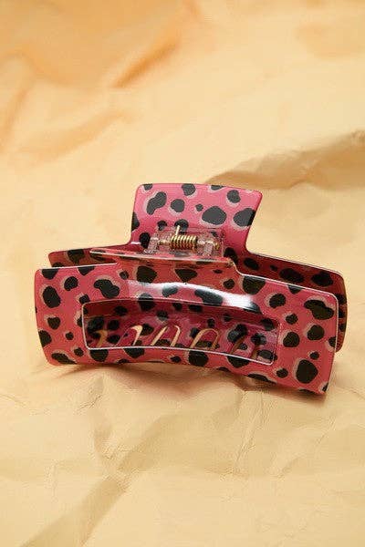 ANIMAL PRINT HAIR CLAW CLIPS | 40H516: BEIGE