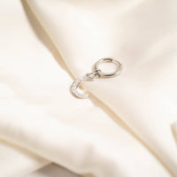18K Gold PVD Stainless Steel Pearl Beaded Moon Charm: Gold / 15mm