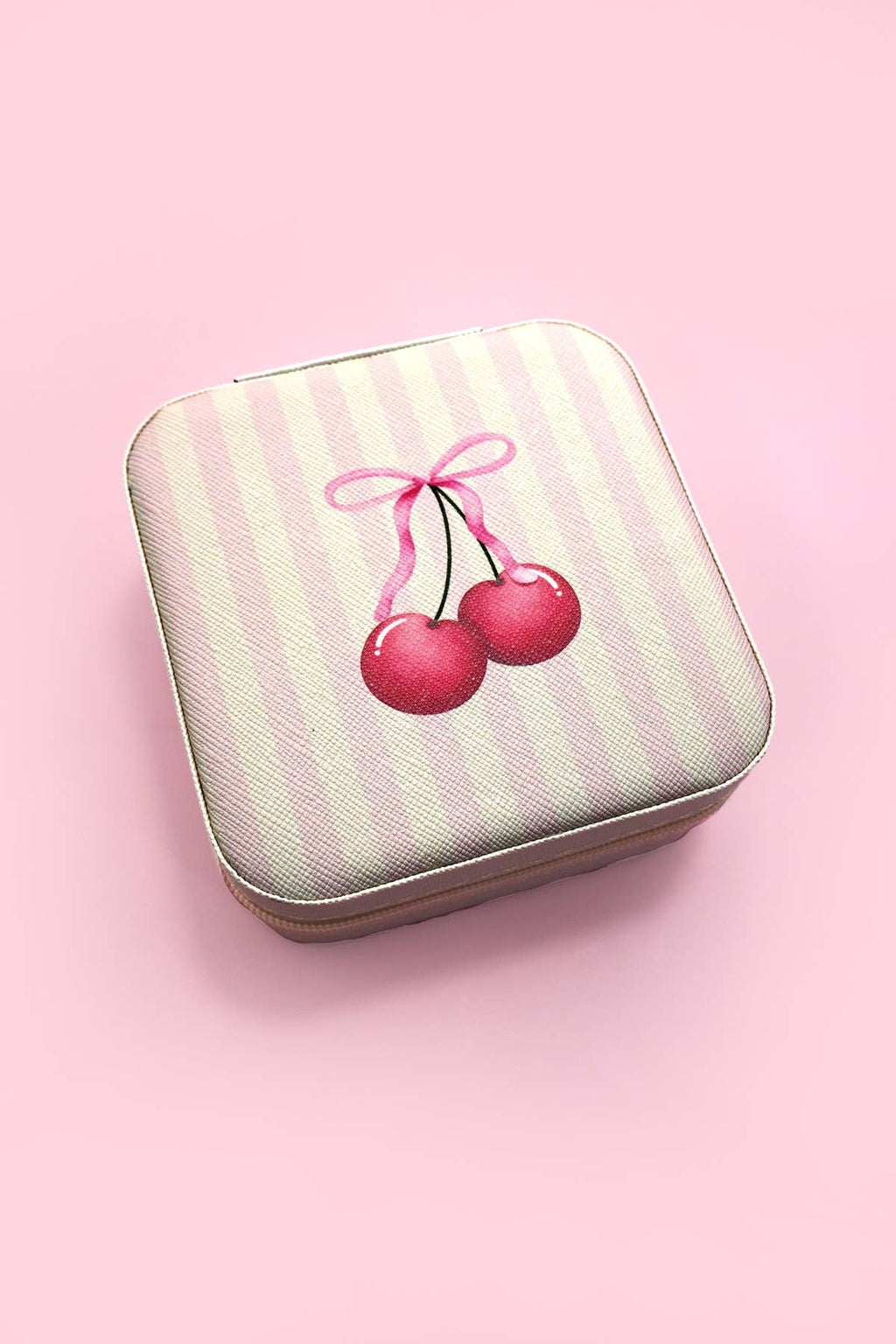 DESIGNED JEWELRY ORGANIZER TRAVEL BOX CASE | 40P566: FLOWER B OFF WHITE