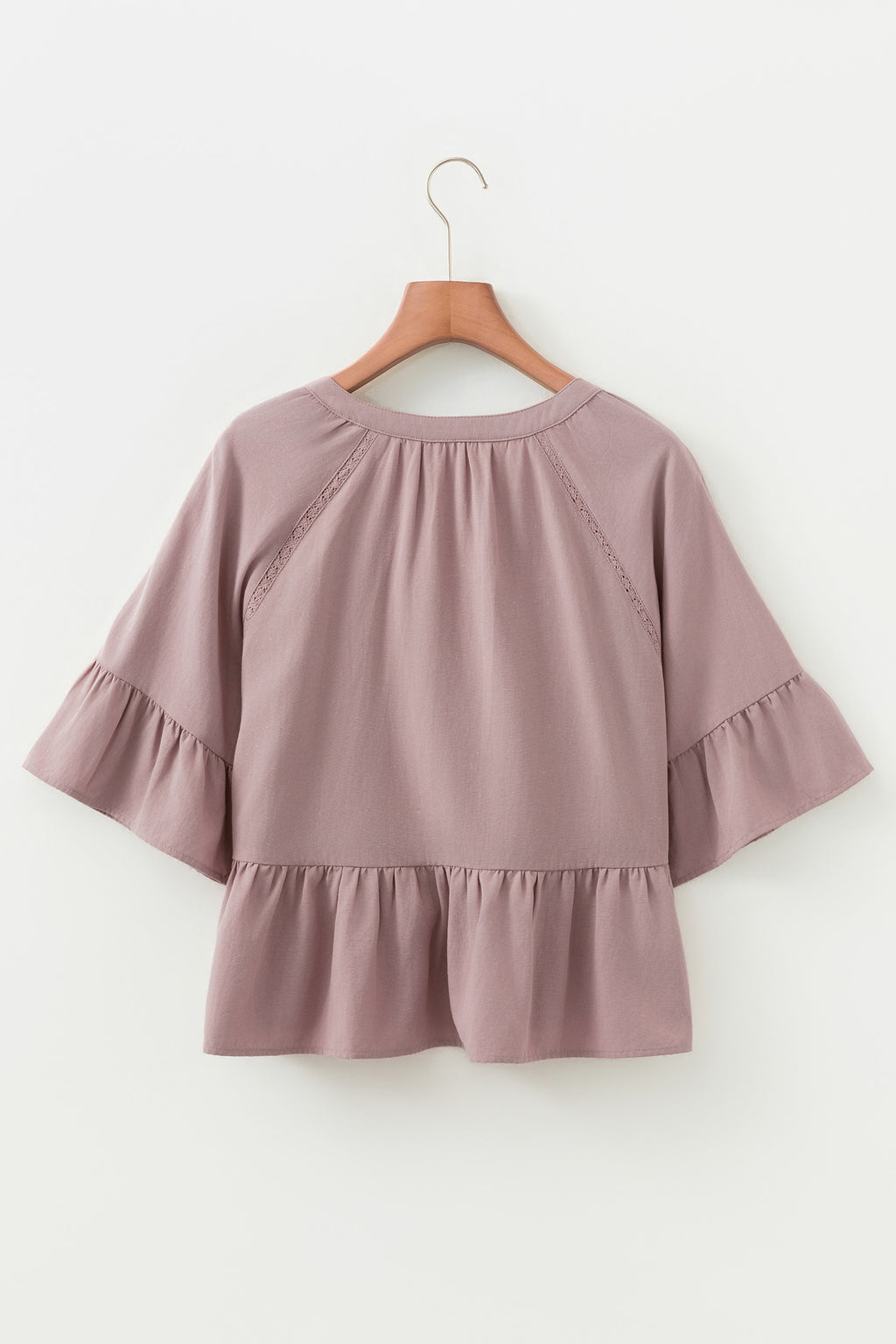 Sepia Rose Ruffled Loose Blouse