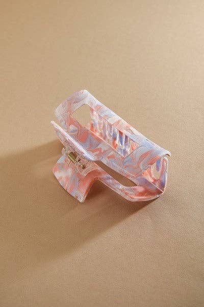 ALL ABOUT TORTOISE MARBLE HAIR CLAW CLIPS | 40H520: PEACH