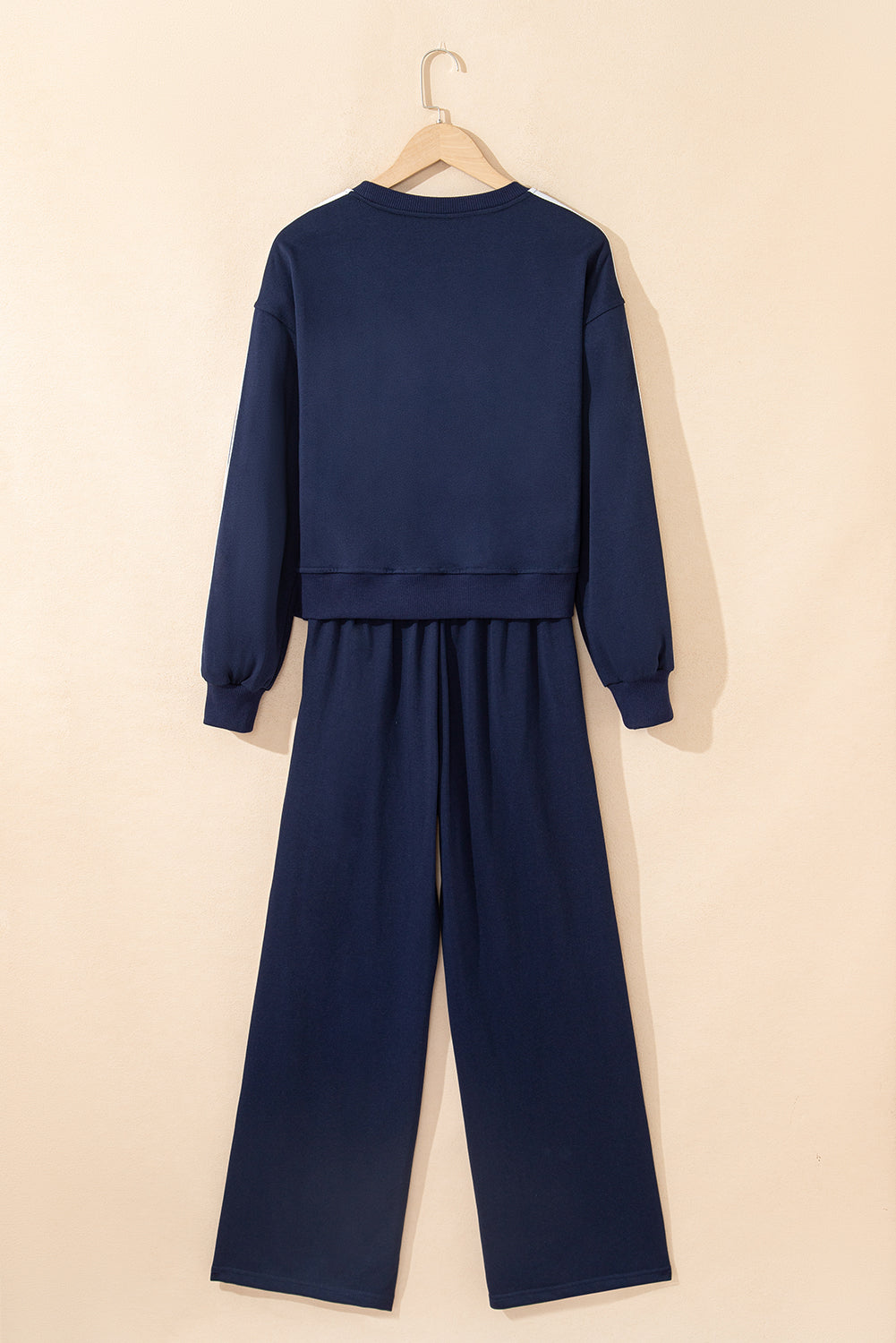 Fiery Red Pullover Wide Leg Pants 2pcs Outfit