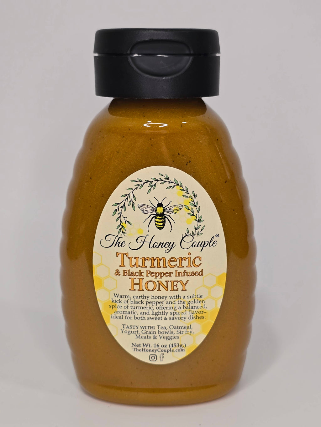 Turmeric & Black Pepper infused honey: 2oz