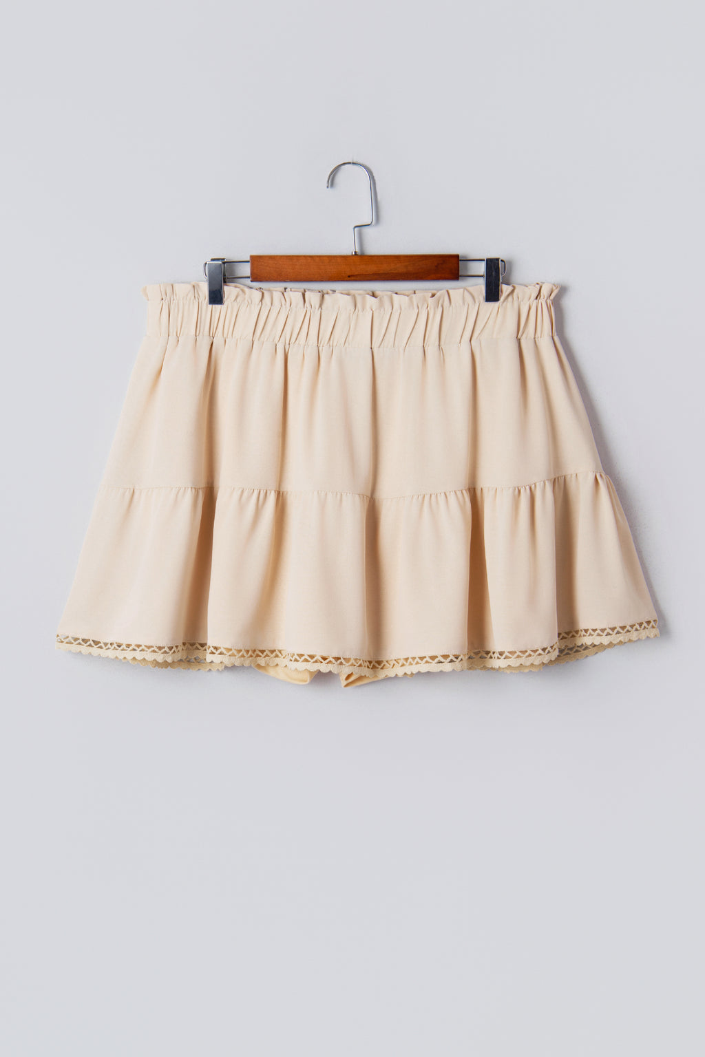 Parchment Plus Size Boho Ruffled Shorts
