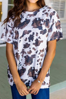 Mooving On Short Sleeves T-Shirt, Cow Print: Cowprint / Large