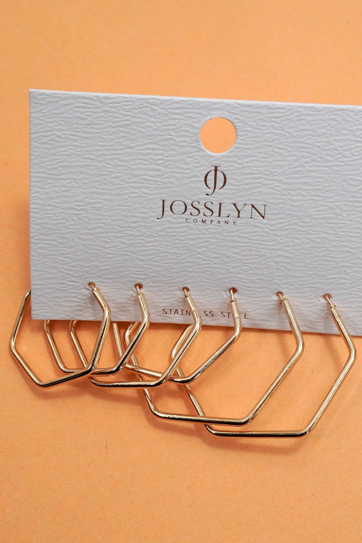 18K STAINLESS STEEL WATERPROOF TARNISH FREE HOOPS | 40E420: CIRCLE