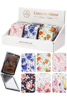 Flower Garden Glitter Makeup Mirror - 12 Pcs: ASSORTED / ONE SIZE