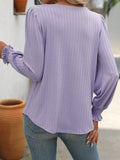 Square Neck Long Sleeve T-Shirt for Women: Pink / 95%polyester+5%spandex / L