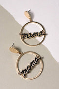 MAMA CIRCLE DROP EARRINGS | 31E23613: BLACK