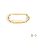 18K Gold PVD Classic Carabiner Charm Holder Clasp: Gold