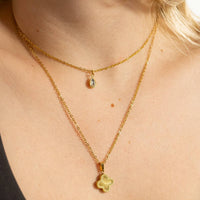 18K Gold PVD Teardrop Birthstone Charm: October