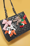 TRENDING PUFFY BOW RIBBON BAG CHARM KEYCHAIN | 40KC109: Pink