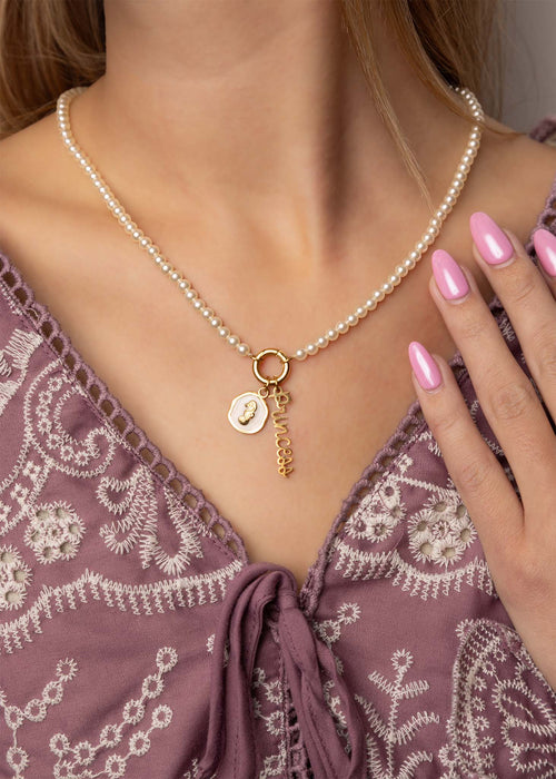 18K Gold PVD Stainless Steel Princess Charm: Gold