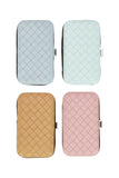 Basket Weave Vegan Leather 7 Pcs Nailcare Kit: ASSORTED / ONE SIZE