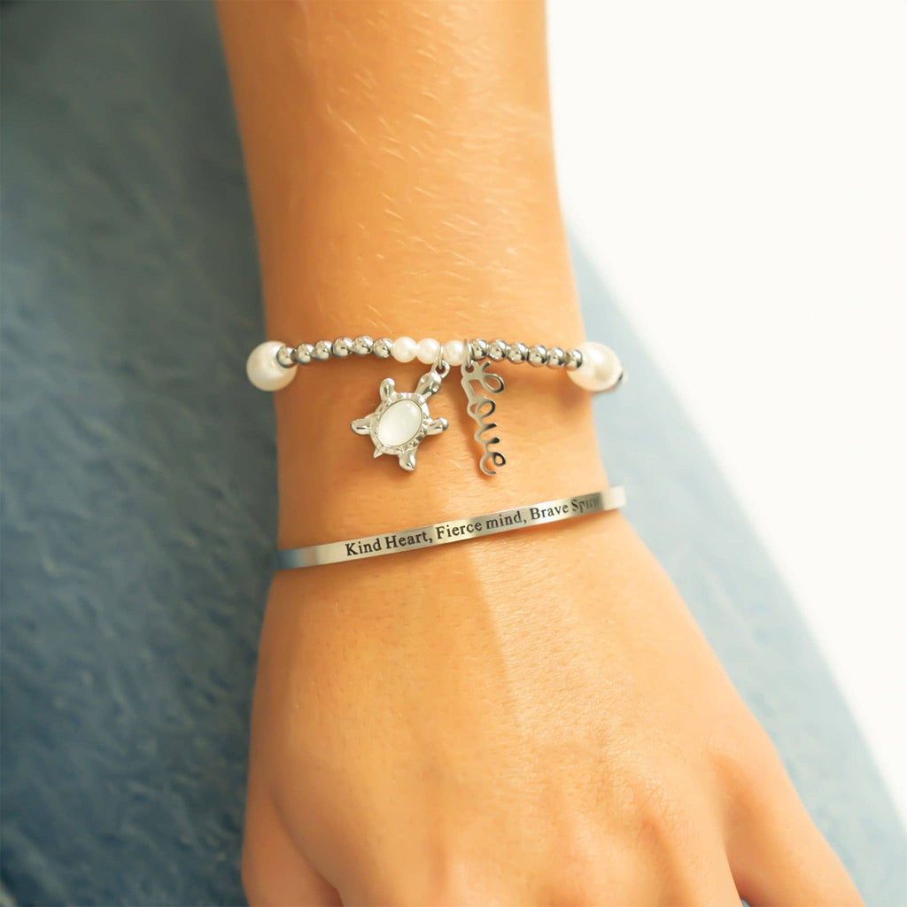 18K Gold PVD Stainless Steel Love Charm: Gold