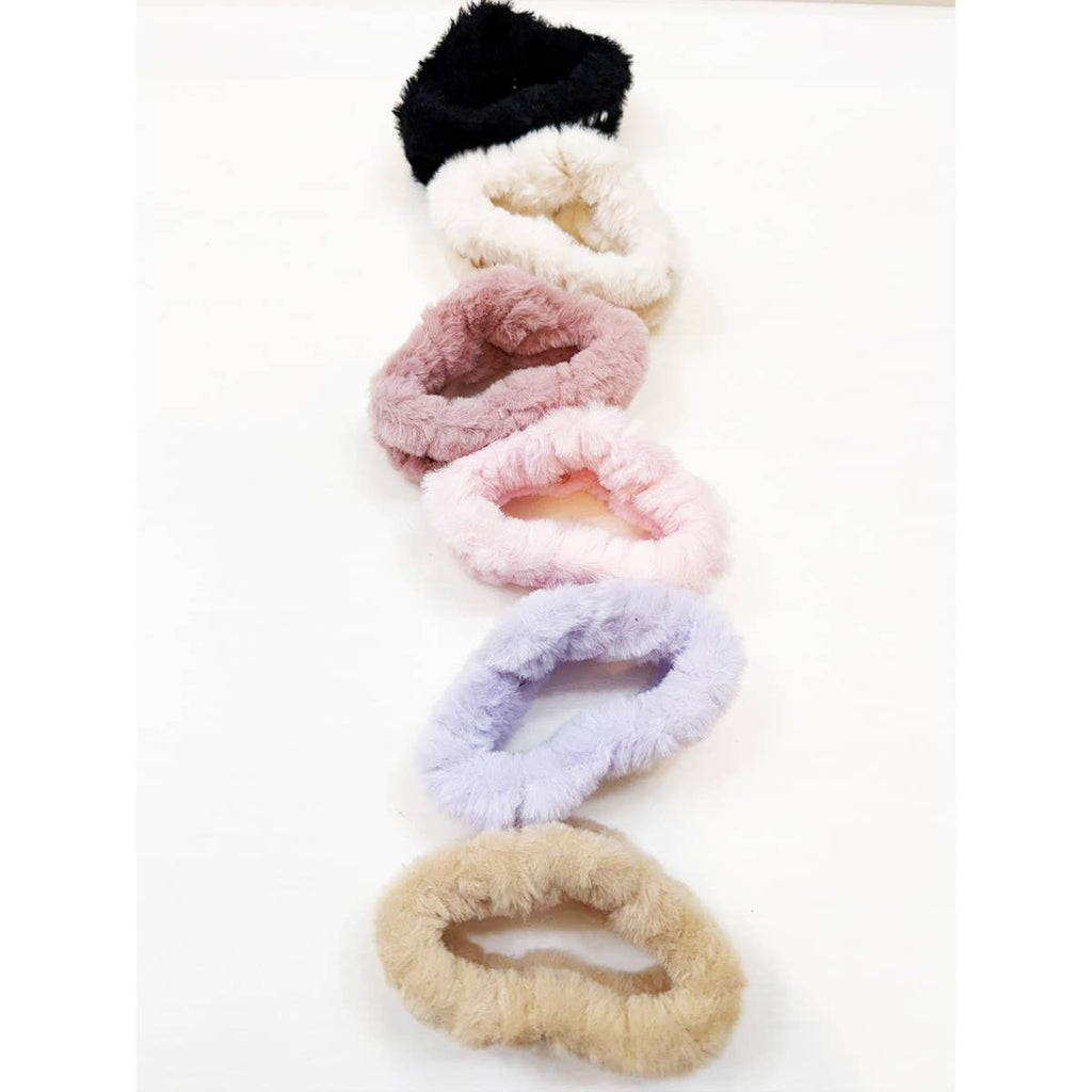 Jumbo Cozy Faux Fur Plush Hair Jaw Clip: MIX COLOR / ONE(12)