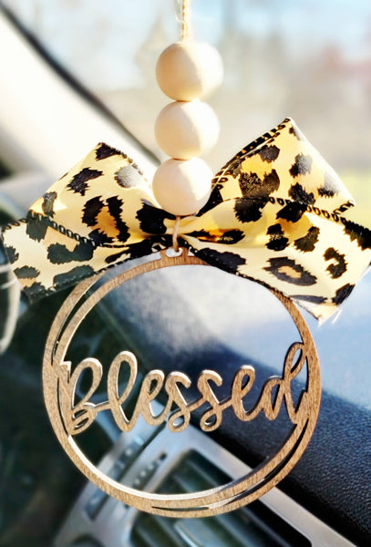 Blessed Car Charm Ornament Bag Charm: Cheetah