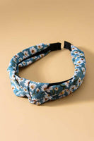 FLOWER PRINT KNOTTED HAIR BAND | 40HB243: TEAL