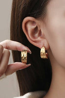 18K STAINLESS STEEL WATERPROOF TARNISH FREE HOOPS | 40E333: GOLD
