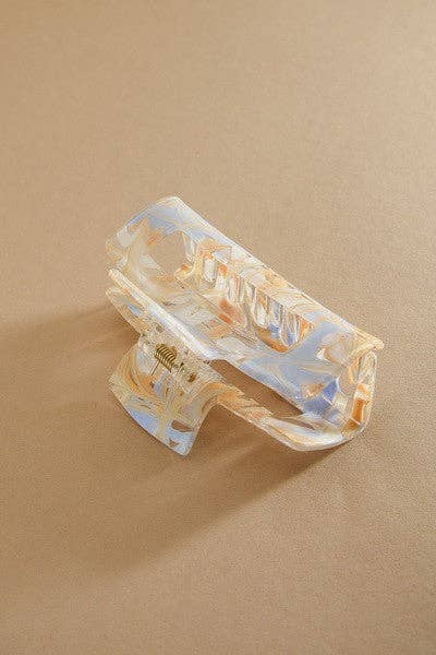 ALL ABOUT TORTOISE MARBLE HAIR CLAW CLIPS | 40H520: PEACH