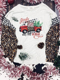 Jingle Festive Truck on Cream with Long Sleeve Leo & Gingham Sleeves: Christmas