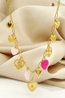 18K STAINLESS STEEL TARNISH FREE CHARM NECKLACE | 40NK9451: GOLD
