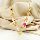 18K STAINLESS STEEL TARNISH FREE CHARM NECKLACE | 40NK9451: GOLD