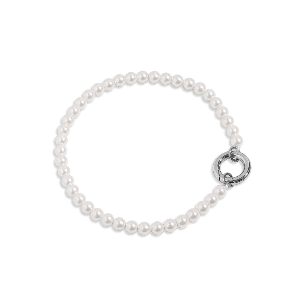 Beaded Pearl Bracelet & Charm Keeper: Kiska / Gold
