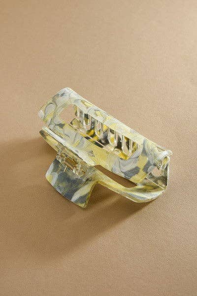 ALL ABOUT TORTOISE MARBLE HAIR CLAW CLIPS | 40H520: PEACH