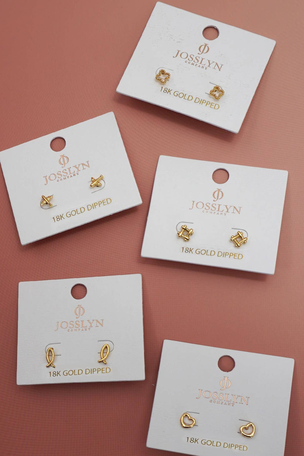 18K Stainless Steel Tarnish Free Waterproof Studs | 40E424: CLOVER