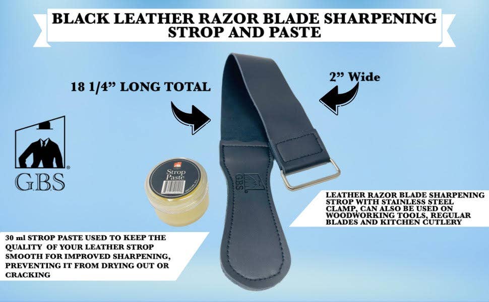 G.B.S Complete Men’s Wood Shaving Set - Straight Razor 6/8"