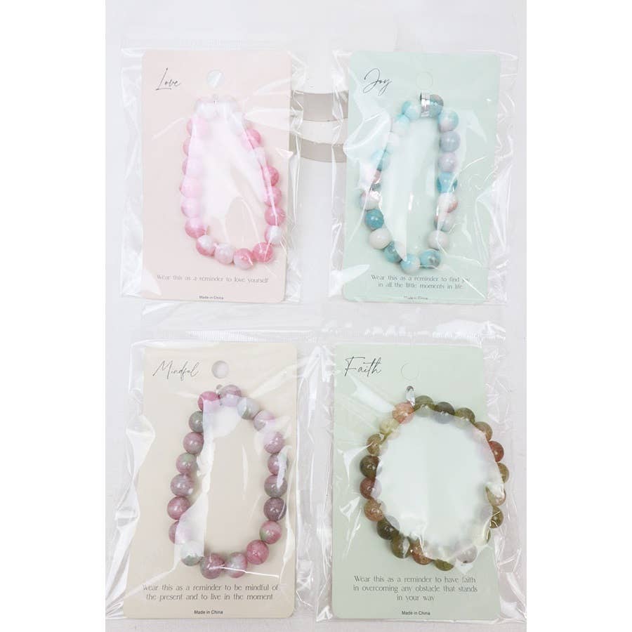 Inspirational Healing Stone Bracelets: MIX COLOR / ONE(12)